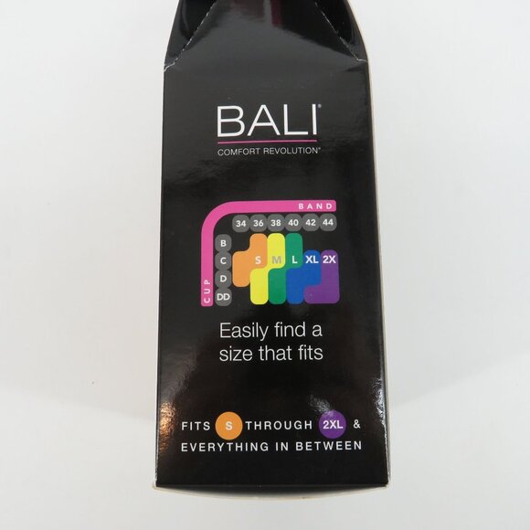 Bali Comfort Revolution Wireless Bras 2-Pack Shaping Cups White Black S NEW - Picture 3 of 4